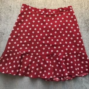 Banana Republic Silk Floral Skirt